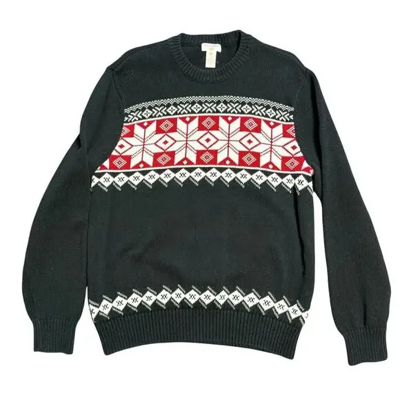 Dockers Vintage 90s Patterned Snowflake Christmas Sweater XL - Picture 1 of 7